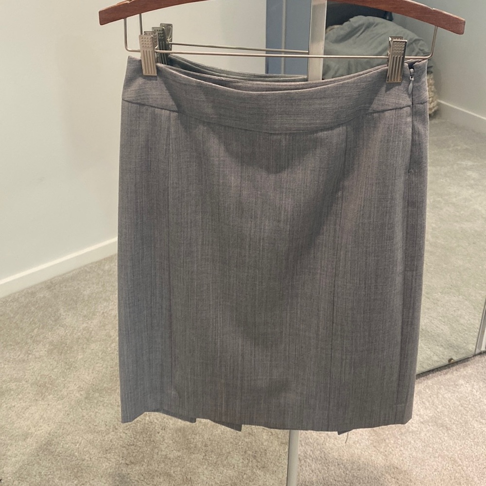 Grey White House Black Market Pencil Skirt
